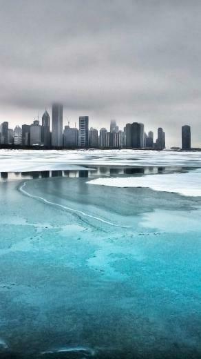 Frozen City iPhone Wallpaper