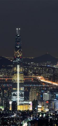 Lotte World Tower And The Night Lights Of Seoul So iPhone