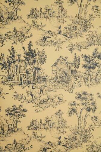 Vintage Wallpaper Fauborg Toile By Thomas Strahan Another