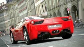 Back Of A Red Ferrari Italia Wallpaper Car