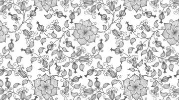 Black And White Floral Wallpaper