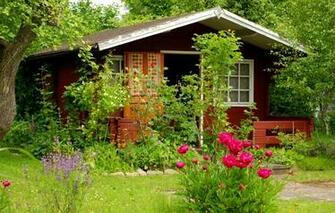 Wallpaper Summer Cottage Garden Trees Flowers