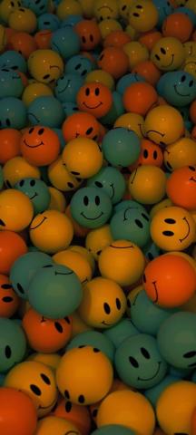 Smiley Balls Phone Wallpaper