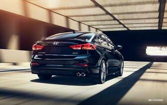 Hyundai Elantra Sport Black Rear Back Side 4k UHD