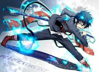 Exorcist Blue Eyes Hair Elf Fire Flask Pandora Male Okumura Rin