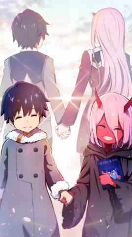 Anime Wallpaper Zero Two And Hiro Orochi