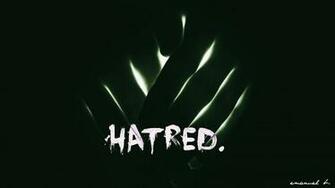 White And Black Hatred Logo HD Wallpaper