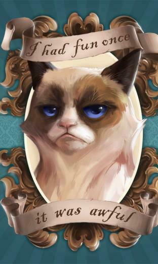 Wallpaper Grumpy Cat Paintings Portraits Htc Samsung Galaxy