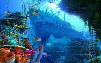 Pirates Pirate Fantasy Ship Fish Ocean Underwater Wallpaper Background