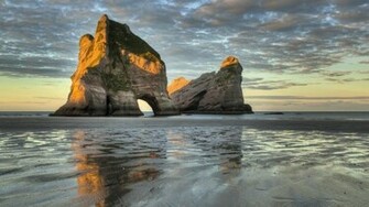 Beach Golden Islands New Zealand Bay Collingwood Wallpaper