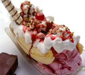 Pin Banana Split Food Wallpaper And Background