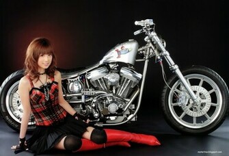 Motos Mujeres Bobber Custom Motorcycle Fondos HD Mulheres Wallpaper