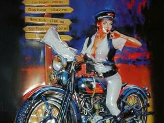 Pin Harley Davidson Up Girls