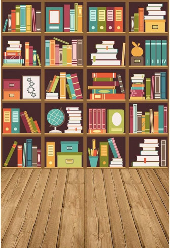 Amazon Haoyiyi Vintage Library Bookcase Backdrop