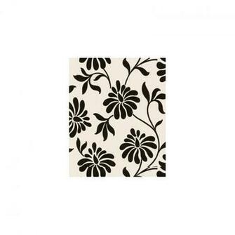 Black And White Floral Flock Wallpaper Flower