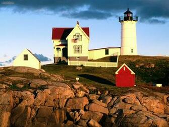 Places Cape Neddick Light York Maine Desktop Wallpaper Nr