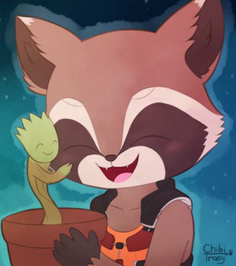 Rocket N Groot By Sunnynoga