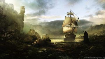 Ghost Pirate Ship Wallpaper High Quality Resolution