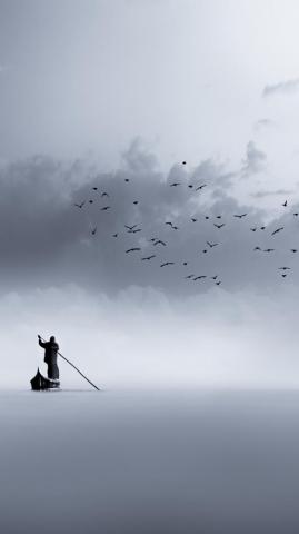 iPhone Wallpaper Abstract Portrait Fishing Macinmac