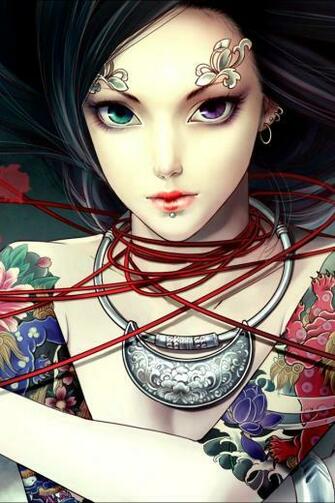 Anime Tattoo Princess iPhone Wallpaper