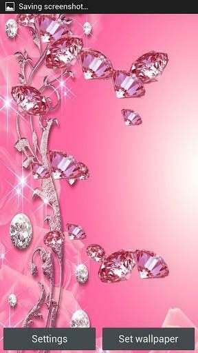 Pink Diamonds Live Wallpaper App For Android