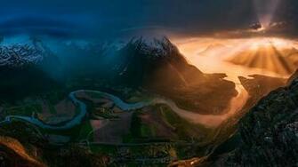 Sunset Mountain Beautiful Nature HD Wallpaper StylishHDwallpaper