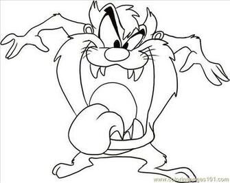 Printable Coloring The Tasmanian Devil Step Cartoons Taz