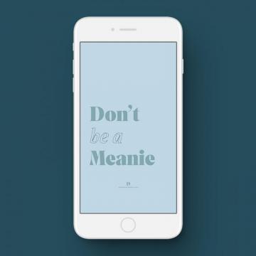 Don T Be Mean Phone Wallpaper Dominique Barnes