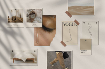 Beige Aesthetic Collage Wallpaper
