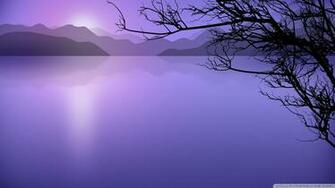 Calm Lake Cartoon Wallpaper