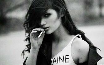 Smoke Women Monochrome Wallpaper
