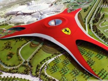 Abu Dhabi Yas Ferrari World Ultra HD Desktop Background Wallpaper