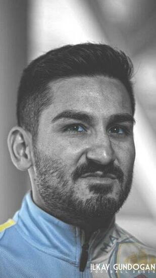 Football Design On Ilkay Gundogan Man City Lock Screen