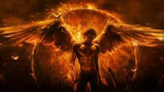 Black Magic Flame Angel Wallpaper Desktop