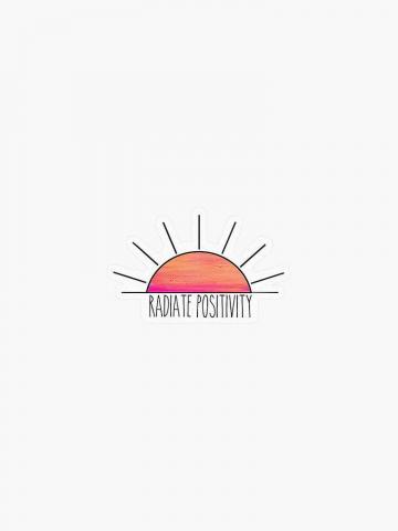 Radiate Positivity Sticker By Marissaef Stickers