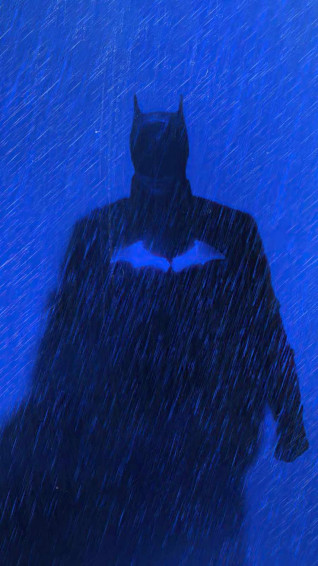 The Batman Blue iPhone Wallpaper