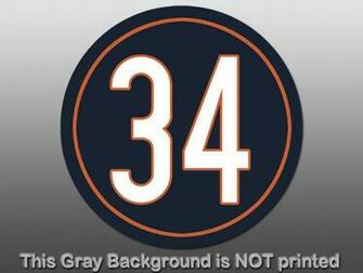 Round Walter Payton Sticker Decal Chicago Bears Il