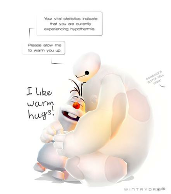 Olaf And Baymax Frozen Fan Art