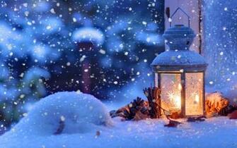 Wallpaper Warm Candle In A Cold Winter Night