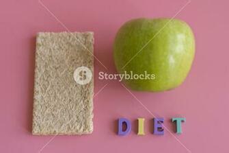 Crunchy Loaves Of Bread And Apple The Inscription Diet On A Pink