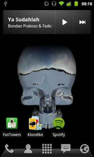 Bigger 3d Moving Skull Live Wallpaper For Android Screenshot