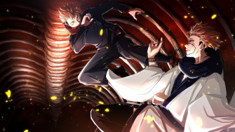 School Uniform Sukuna Yuji Itadori Anime Wallpaper