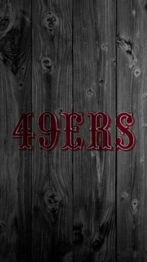 49ers Black Wood iPhone Wallpaper Top