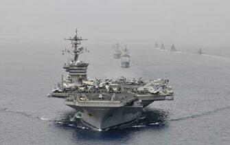Indian Navy Warships At Malabar Naval Exercise Wallpaper Aa