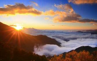 Wallpaper The Sky Sun Clouds Rays Trees Nature