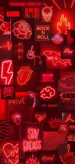 Neon Red Aesthetic Wallpaper HD For iPhone