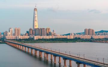 File Lotte World Tower At Sunset Jpg