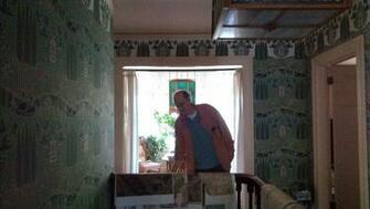 David Berman Of Trustworth Studios In His Beautifully Wallpapered