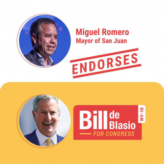 Bill De Blasio And Mayor Miguel Romero Wallpaper