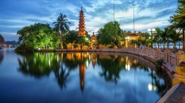Panorama Of Tr N Qu C Pagoda The Oldest Temple In Hanoi